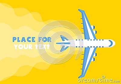 Planes with text. Vector Illustration